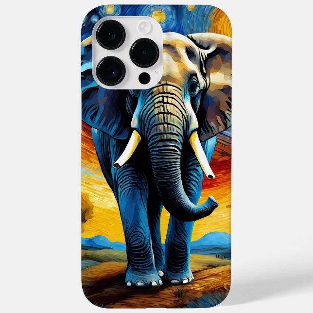 Coques Case-Mate iPhone Eléphant dans la nuit étoilée (Verso)