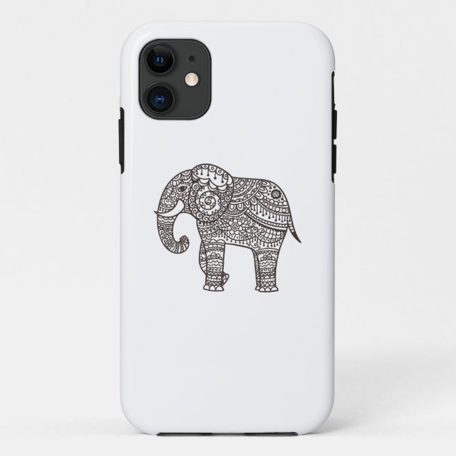 Coques Case-Mate iPhone Éléphant décoratif de style (Dos)
