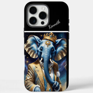 Coques iPhone 16 Pro Max Eléphant Royal Sous Les Étoiles