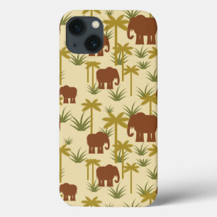 Etui iPhone 13 Elephants And Palms