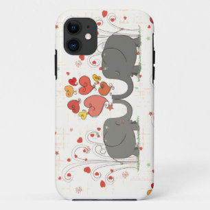 Coque iPhone 11 Eléphants de la Saint Valentin