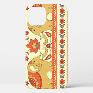 Case-Mate iPhone Case éléphants ethniques, fleurs, motif sans soudure.