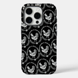 Coques iPhone 16 Pro Élevage de poulet et collecte de Jésus