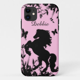 Coque Case-Mate Pour iPhone Élevage Noir Stallion / Cheval Personnalisé