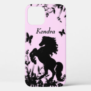 Case-Mate iPhone Case Élevage Noir Stallion / Cheval Personnalisé