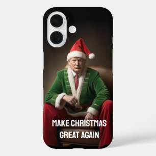 Coques iPhone 16 Elf de Noël Donald Trump