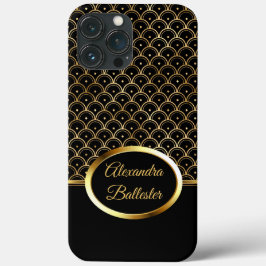 Case-Mate iPhone Case Elite Elegant Art Déco Gold Noir