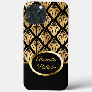 Case-Mate iPhone Case Élite Élégant Damassé Art Déco Or Noir