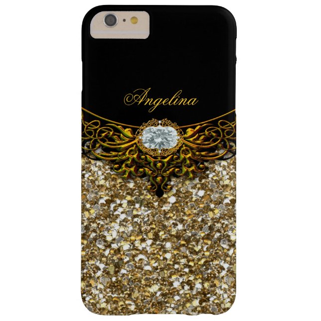 Coques Case-Mate iPhone Elite Regal Gold Black Diamond Jewel (Dos)