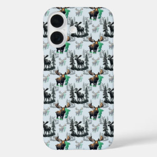 Coques iPhone 16 Elk Moose Antlers Deer Design Motif