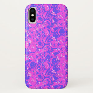 Coque iPhone X Emballage de bulle pop art violet