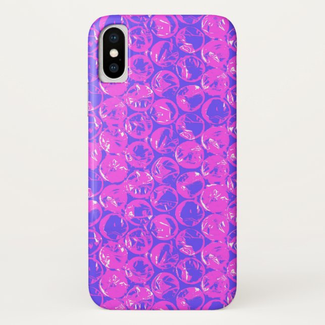 Coques Case-Mate iPhone Emballage de bulle pop art violet (Dos)