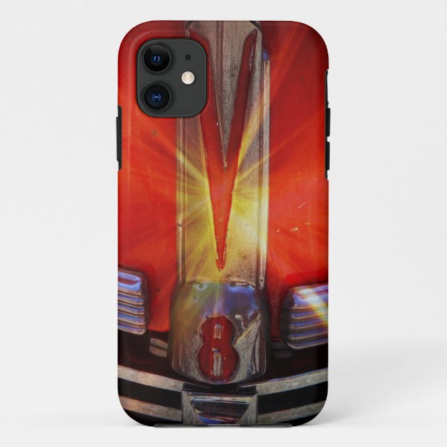 Coques Case-Mate iPhone Emblème de chrome de V8 sur Hotrod (Dos)