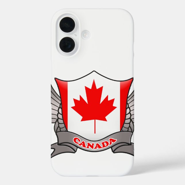 Coques Case-Mate iPhone Emblème du drapeau du Canada (Verso)