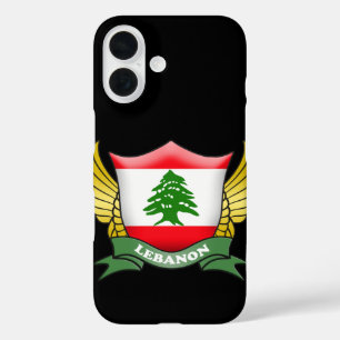 Coques iPhone 16 Emblème du drapeau libanais