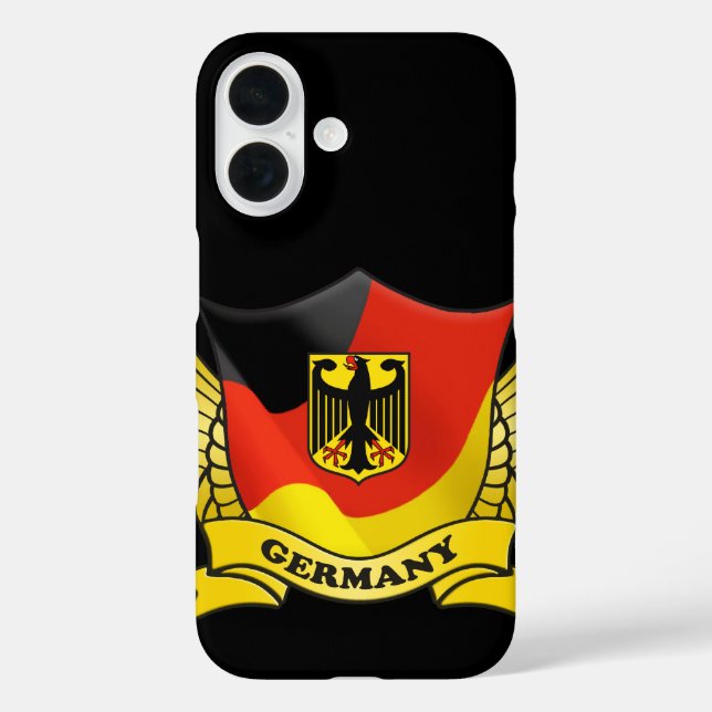 Coques Case-Mate iPhone Emblème du pavillon de l'Allemagne (Verso)