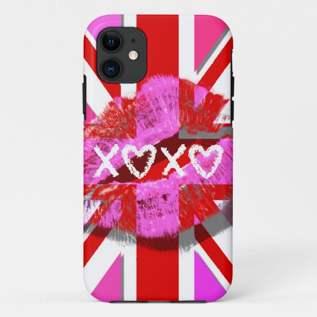 COQUES Case-Mate iPhone EMBRASSEZ UNION JACK - XOXO (Dos)