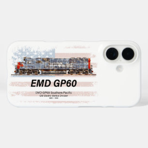 Coques iPhone 16 EMD GP60 Diesel Locomotive et drapeau américain