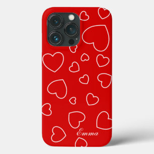 Case-Mate iPhone Case Emma - ou votre nom, Modèle, Coeurs Coque-Mate iP