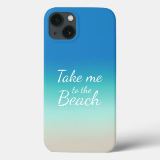 Case-Mate iPhone Case "Emmenez-moi à la plage" Moderne Blue Ombre