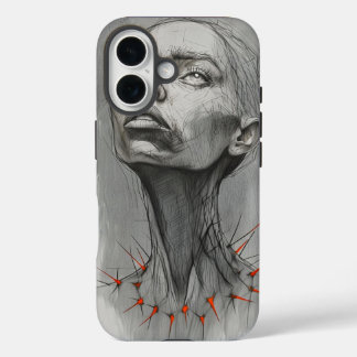 Coques iPhone 16 emotional portrait with thorn