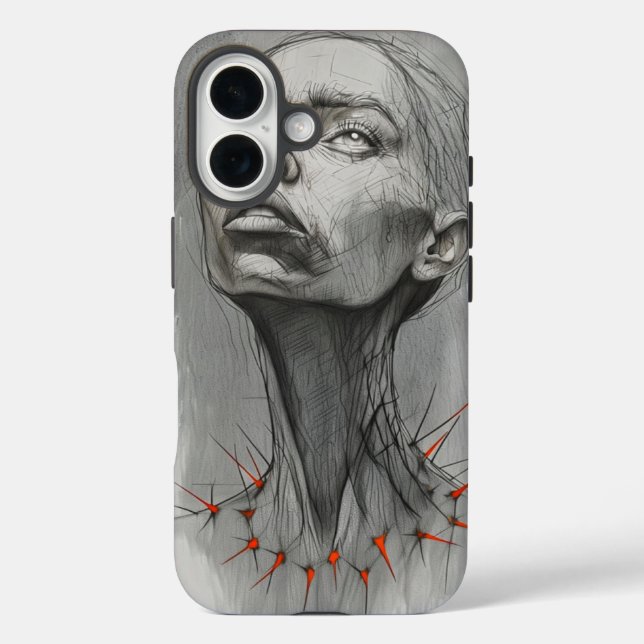 Coques Case-Mate iPhone emotional portrait with thorn  (Verso)