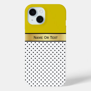 Coque Pour iPhone 15 Empire Luminescent Blanc et noir Pois
