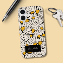 Empreinte de bloc de matie florale jaune noir