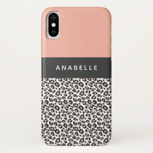 Case-Mate iPhone Case Empreinte de léopard animal moderne noir, blanc et
