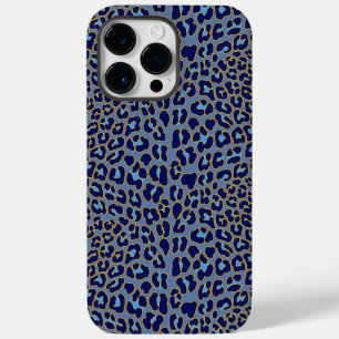 Coque Pour Pour iPhone 14 Pro Max Empreinte de léopard bleu
