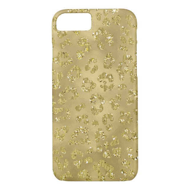 Coques Case-Mate iPhone Empreinte de léopard d'or (Dos)