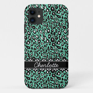 Coques Pour iPhone Empreinte de léopard et dentelle à la mode