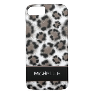 Case-Mate iPhone Case Empreinte de léopard Noir Taupe personnalisable
