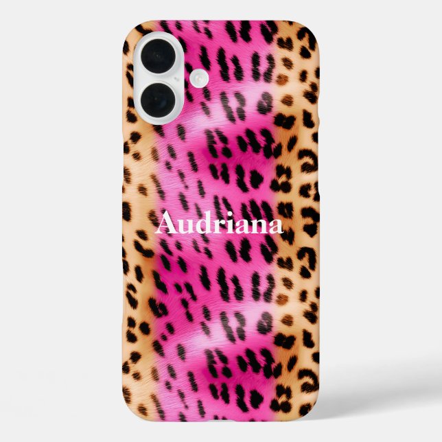 Coques Case-Mate iPhone Empreinte de léopard or rose (Verso)