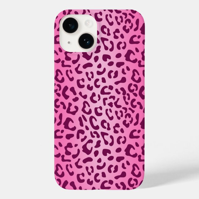 Coques Case-Mate iPhone Empreinte de léopard rose élégant (Verso)