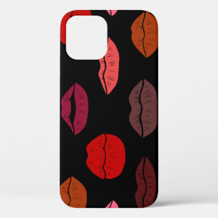 Case-Mate iPhone Case Empreinte de lèvres, baisers rose rouge.
