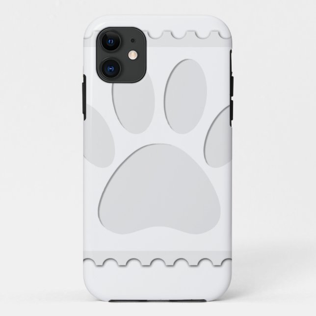 Coques Case-Mate iPhone Empreinte de patte de chien coupé (Dos)