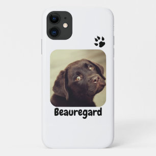 Case-Mate iPhone Case Empreinte de patte photo et texte personnalisé