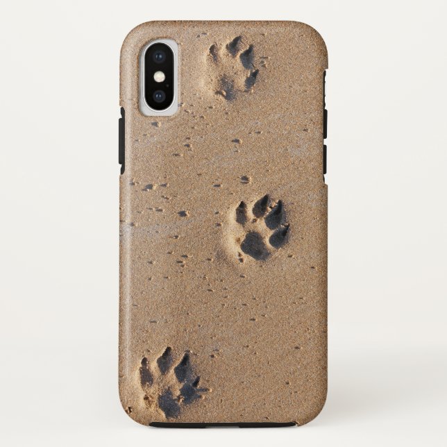 Coques Case-Mate iPhone Empreintes de pattes animaux dans le sable (Dos)