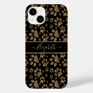 Coque Pour iPhone 14 Empreintes de pattes Leopard Spot Personnalisés
