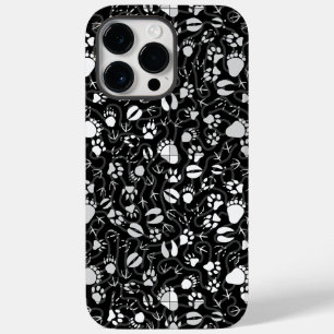 Coque Pour Pour iPhone 14 Pro Max Empreintes de pied 01.b. BG noir