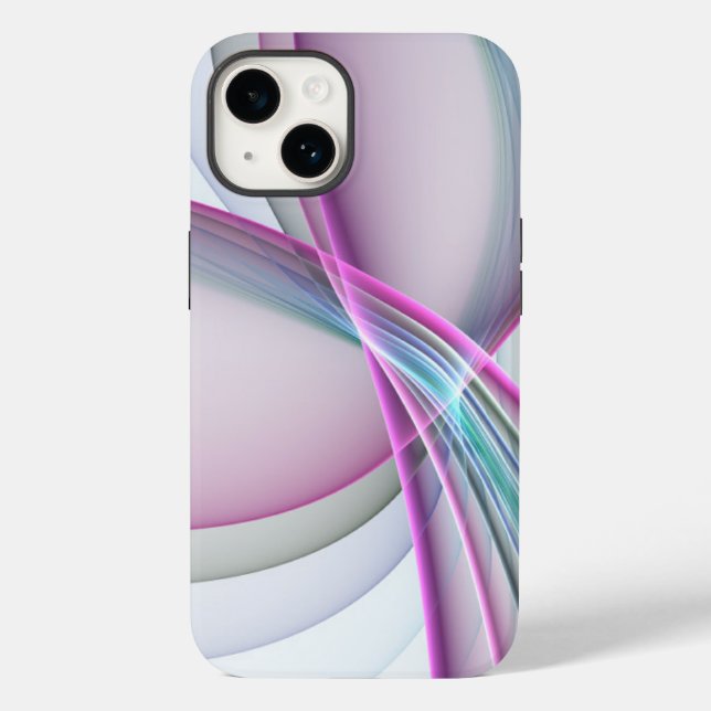 Coques Case-Mate iPhone En Mouvement, Art Fractal Abstrait Moderne Coloré (Verso)