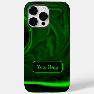 Coque Pour Pour iPhone 14 Pro Max en pierre de malachite verte, personnalisée