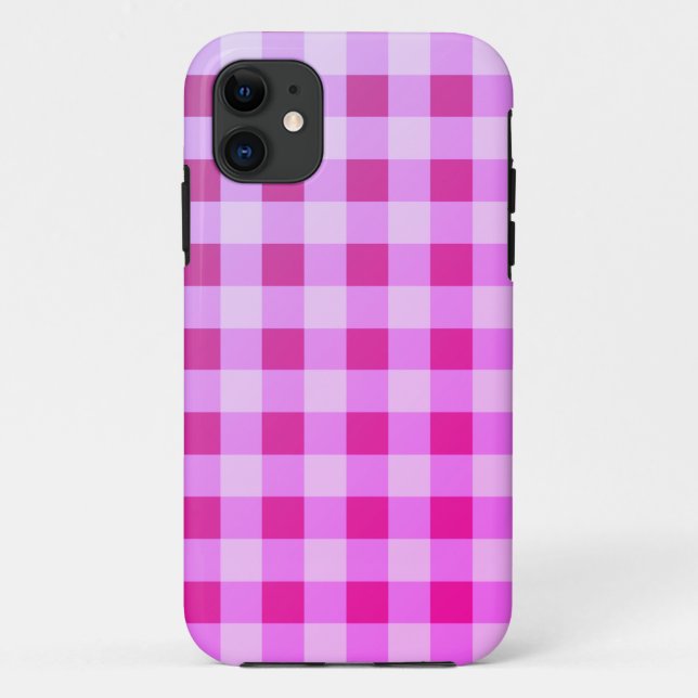 Coques Case-Mate iPhone En vichy rose vif (Dos)