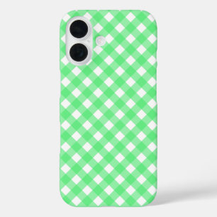 Coques iPhone 16 En vichy verte