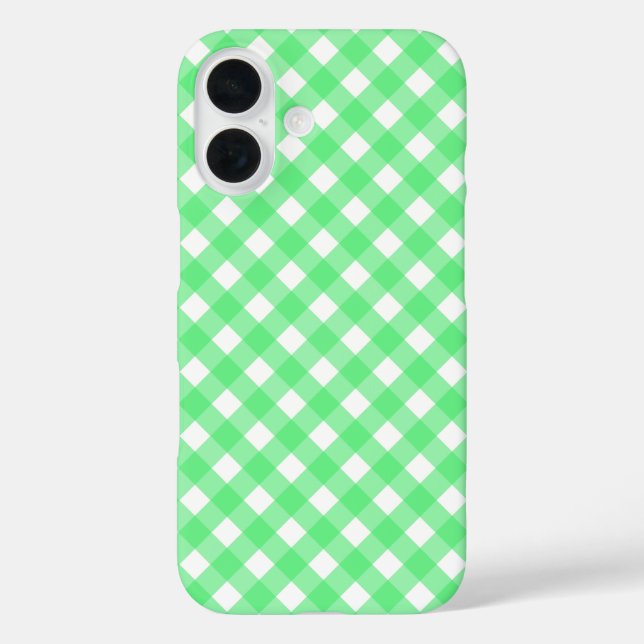 Coques Case-Mate iPhone En vichy verte (Verso)