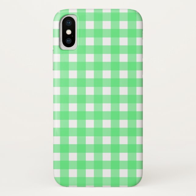 Coques Case-Mate iPhone En vichy verte (Dos)