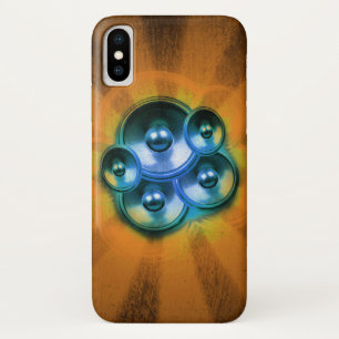 Case-Mate iPhone Case Enceintes musicales et soleil orange éclaté
