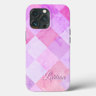 Case-Mate iPhone Case Enchanter des plaids colorés - Nom personnalisé Mo
