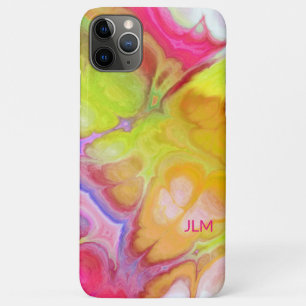 Case-Mate iPhone Case Encre colorée Motif Abstrait moderne avec Monogram